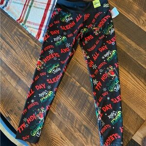 Justice brand girls Christmas Grinch Leggings